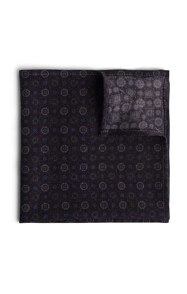 Men's Medallion Wool Handkerchief