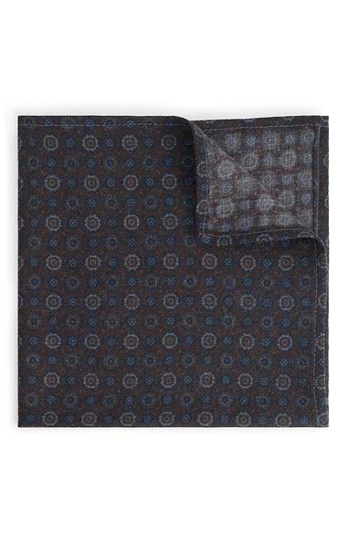 Men's Medallion Wool Handkerchief