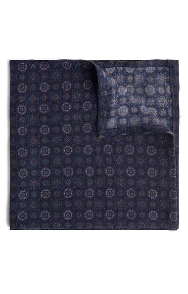 Men's Medallion Wool Handkerchief