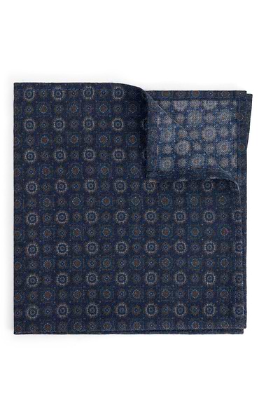 Men's Medallion Wool Handkerchief