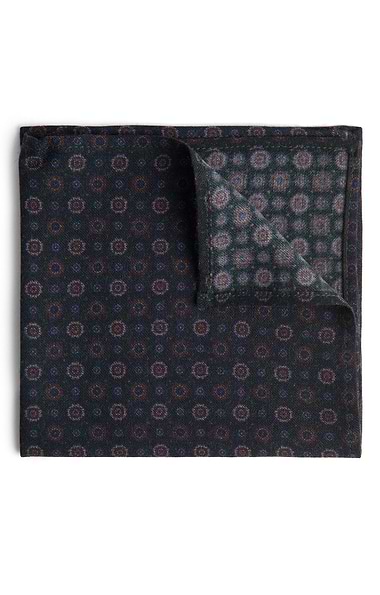 Men's Medallion Wool Handkerchief