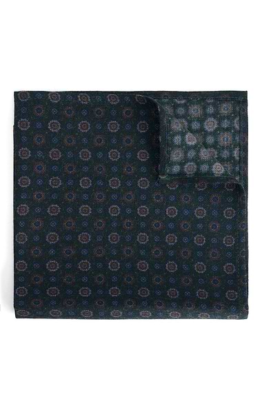 Men's Medallion Wool Handkerchief