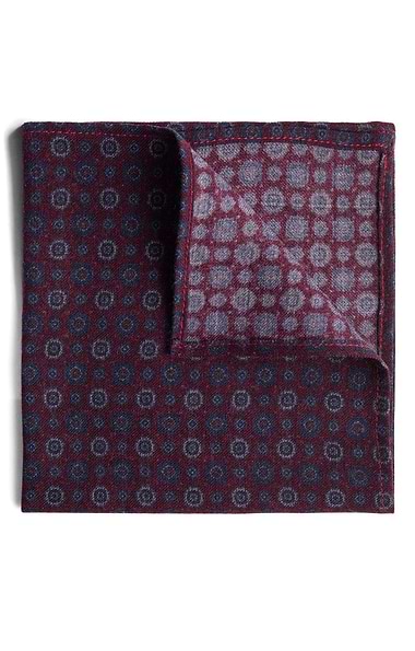 Men's Medallion Wool Handkerchief