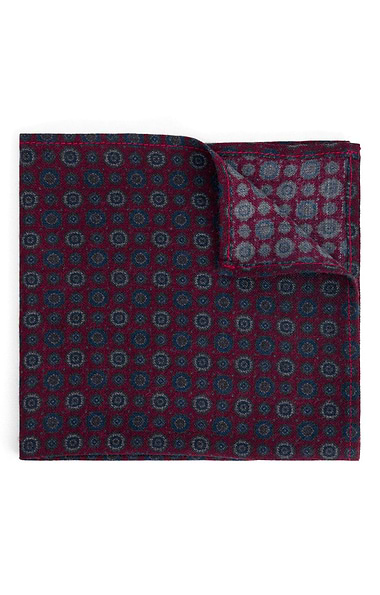 Men's Medallion Wool Handkerchief