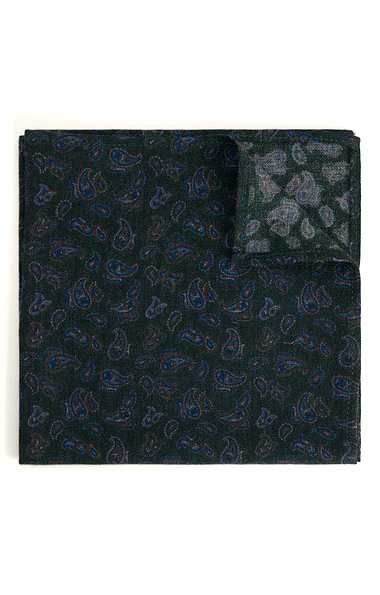 Small Paisley Wool Handkerchief
