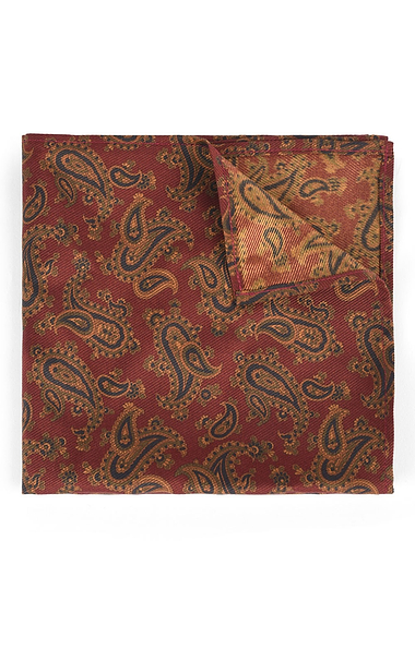 Large Paisley Silk Twill Hankie