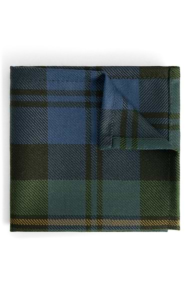 Men's Scottish Woven Tartan Pocket Handkerchief