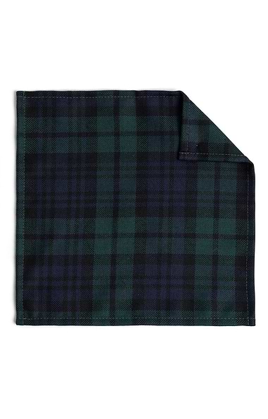 Men's Scottish Woven Tartan Pocket Handkerchief