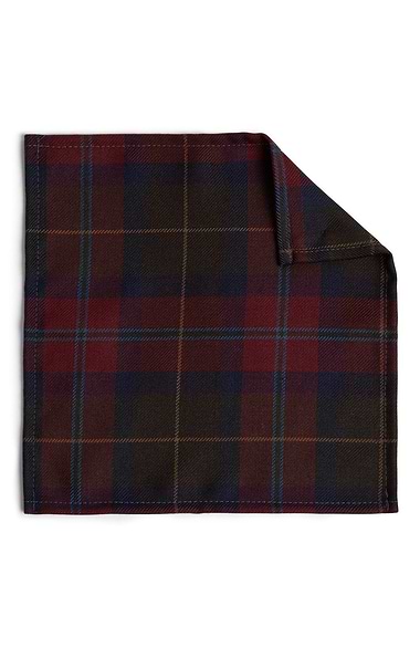 Men's Scottish Woven Tartan Pocket Handkerchief