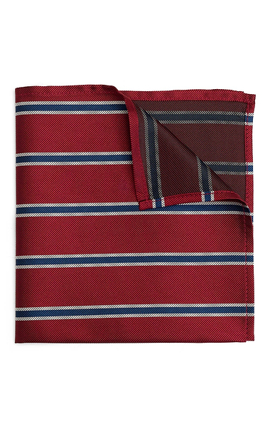 Men's Stripe Silk Twill Handkerchief