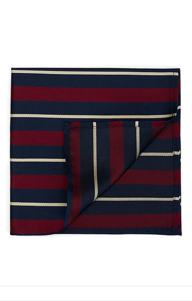 Men's Stripe Silk Twill Handkerchief