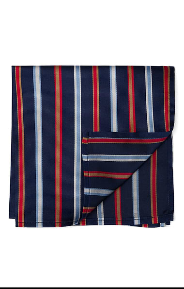 Men's Stripe Silk Twill Handkerchief