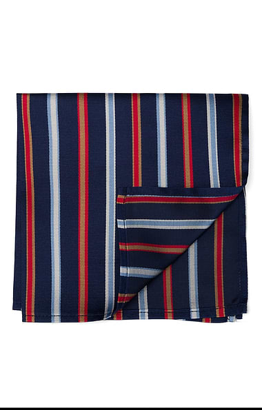 Men's Stripe Silk Twill Handkerchief