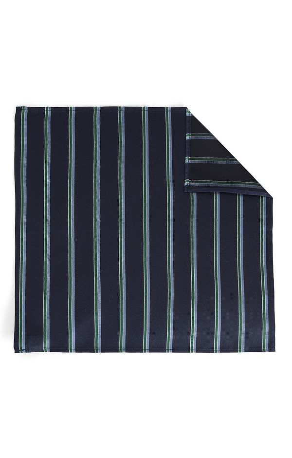 Men's Stripe Silk Twill Handkerchief