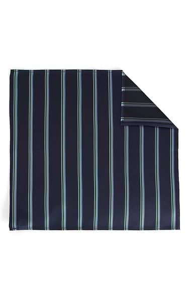Men's Stripe Silk Twill Handkerchief