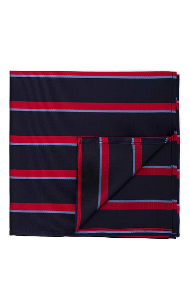 Men's Stripe Silk Twill Handkerchief