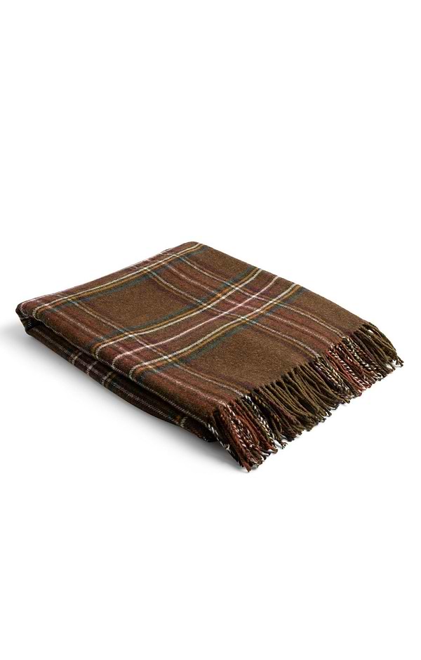 Pure New Wool Check Rug