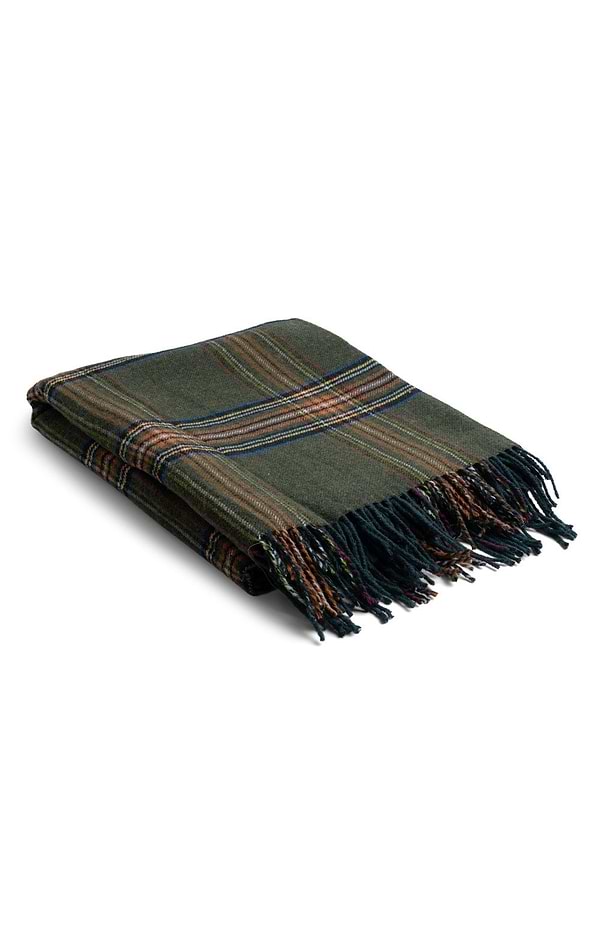Pure New Wool Check Rug
