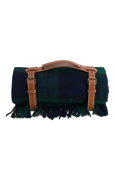 Pure New Wool Rug with Leather Straps