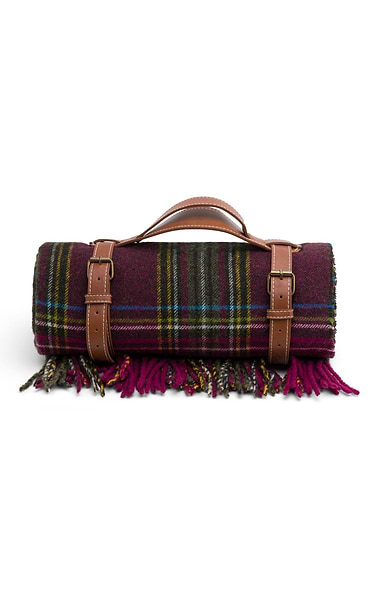 Pure New Wool Rug with Leather Straps