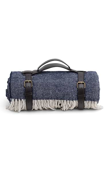 Pure New Wool Rug with Leather Straps