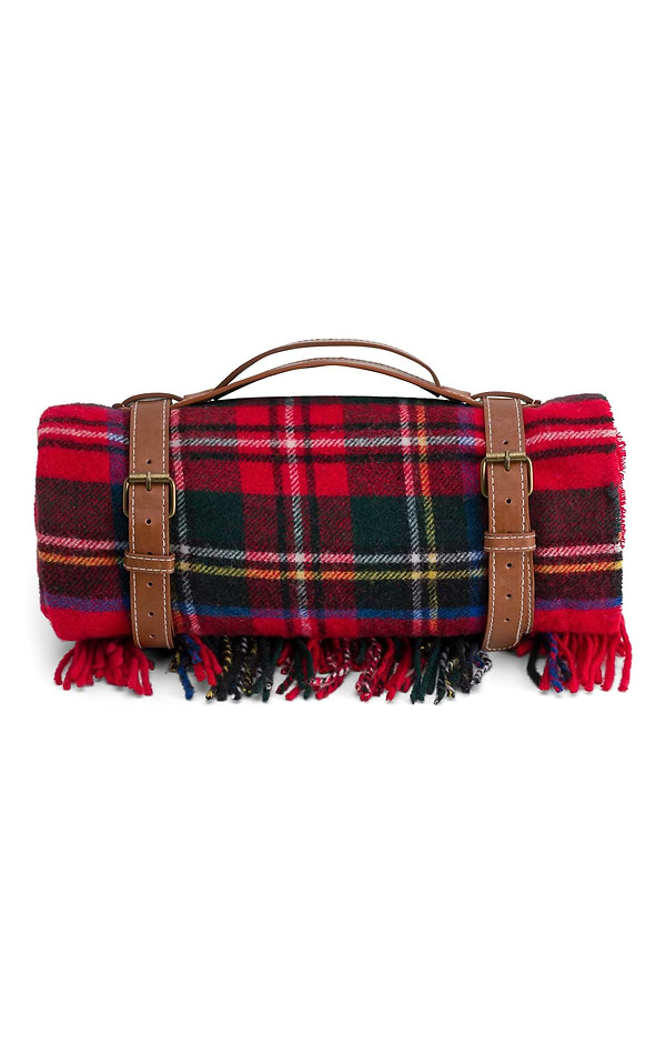 Pure New Wool Rug with Leather Straps