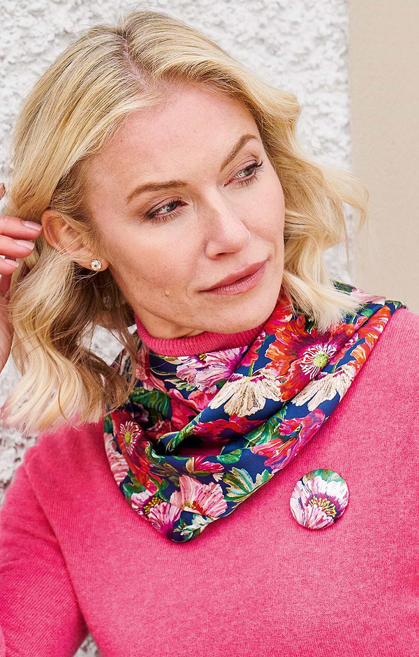 Silk Brooch<br>Made With Liberty Fabric