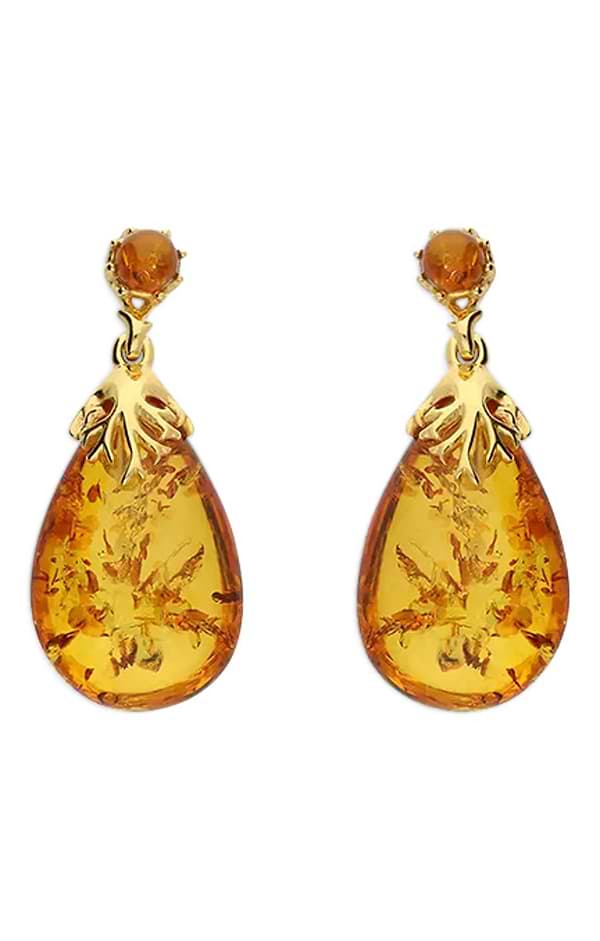 Amber Drop Earrings