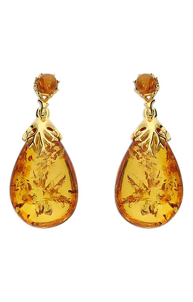 Amber Drop Earrings