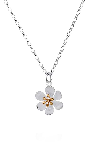 Christin Ranger Daisy Silver and Gold Pendant