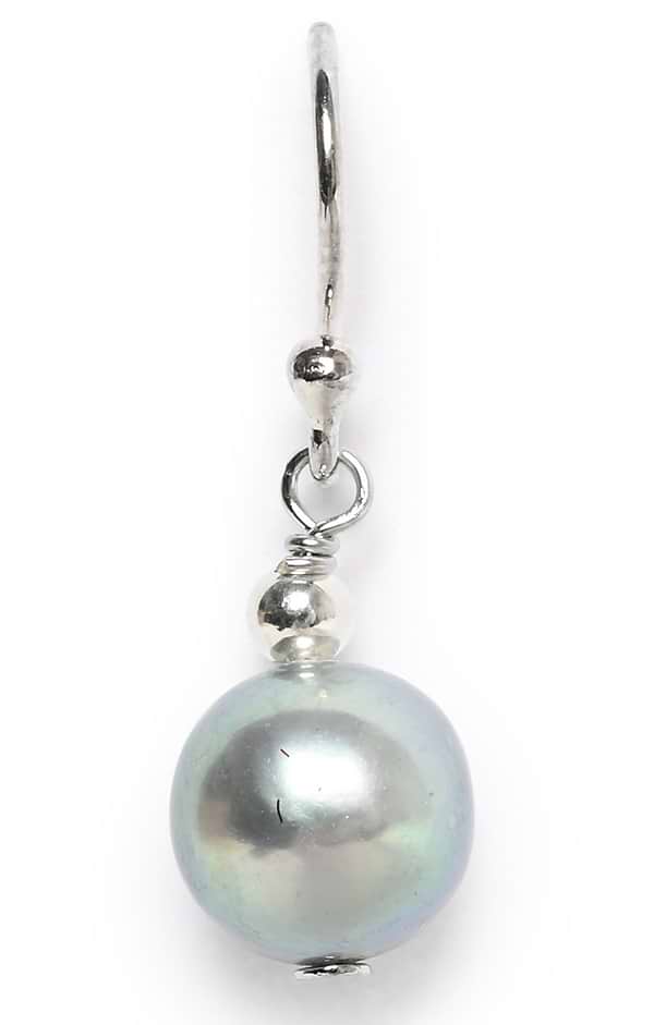 Pearl and Silver Bead Earrings