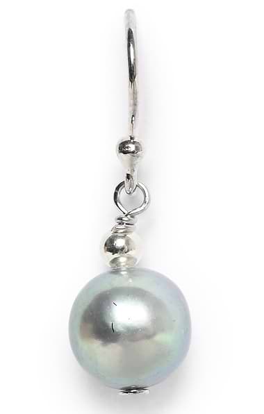 Pearl and Silver Bead Earrings