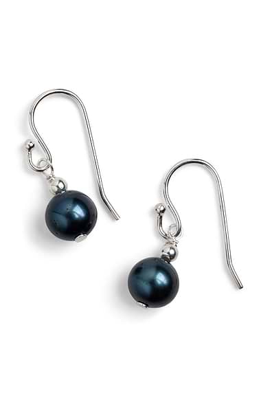 Pearl and Silver Bead Earrings