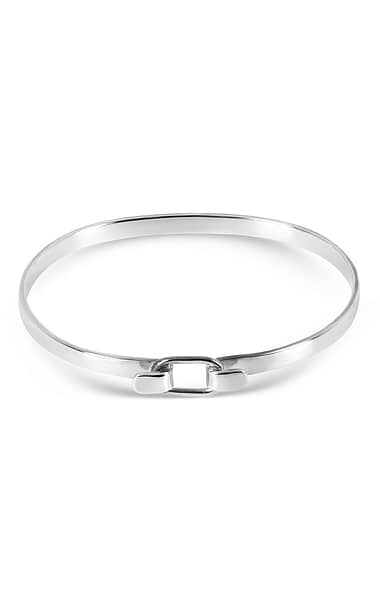 Sterling Silver Two Hook Bangle