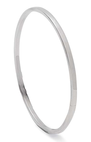 Sterling Silver Square-Edge Bangle