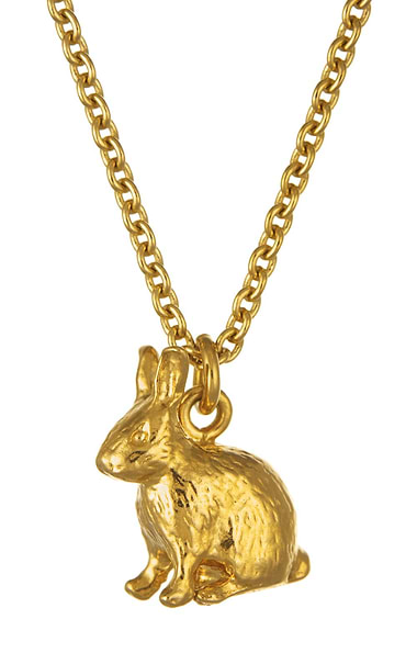 Ladies Alex Monroe Sitting Bunny Necklace