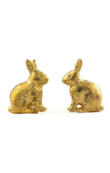 Ladies Alex Monroe Sitting Bunny Stud Earrings