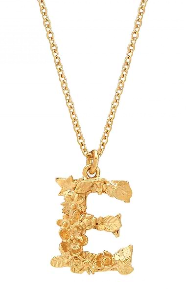 Alex Monroe Floral Letter Necklace