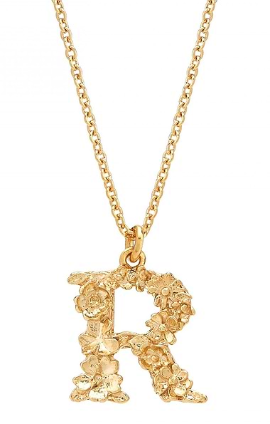 Alex Monroe Floral Letter Necklace