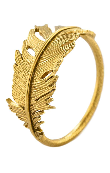 Ladies Wrapped Feather Ring
