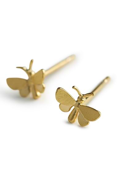 Alex Monroe Tiny Butterfly Stud Earrings