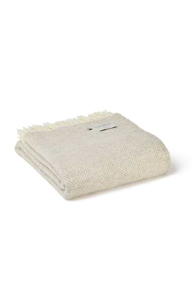 Pure New Wool Fishbone Throw