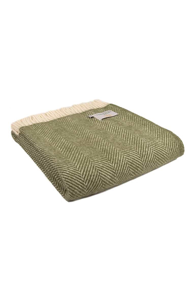 Pure New Wool Fishbone Throw