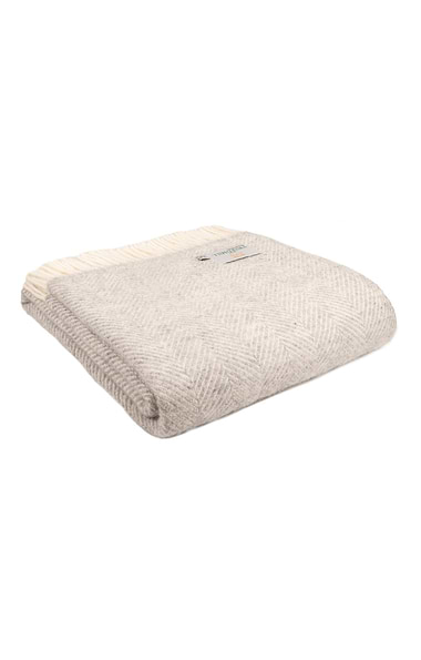 Pure New Wool Fishbone Throw