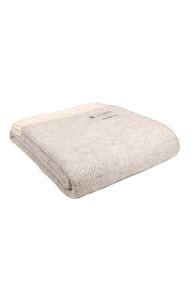 Pure New Wool Fishbone Throw