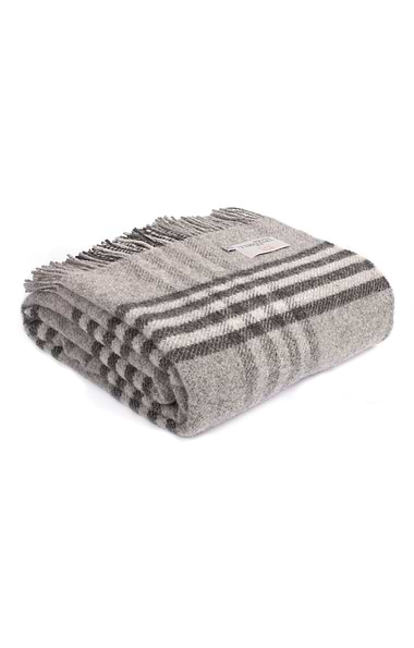 Pure New Wool Hex Check Throw