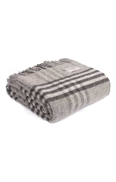 Pure New Wool Hex Check Throw