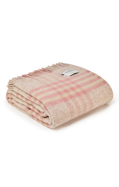 Pure New Wool Hex Check Throw