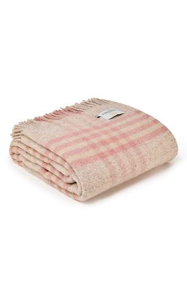 Pure New Wool Hex Check Throw