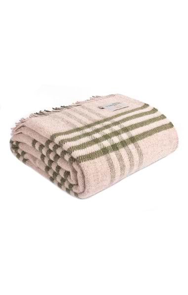 Pure New Wool Hex Check Throw